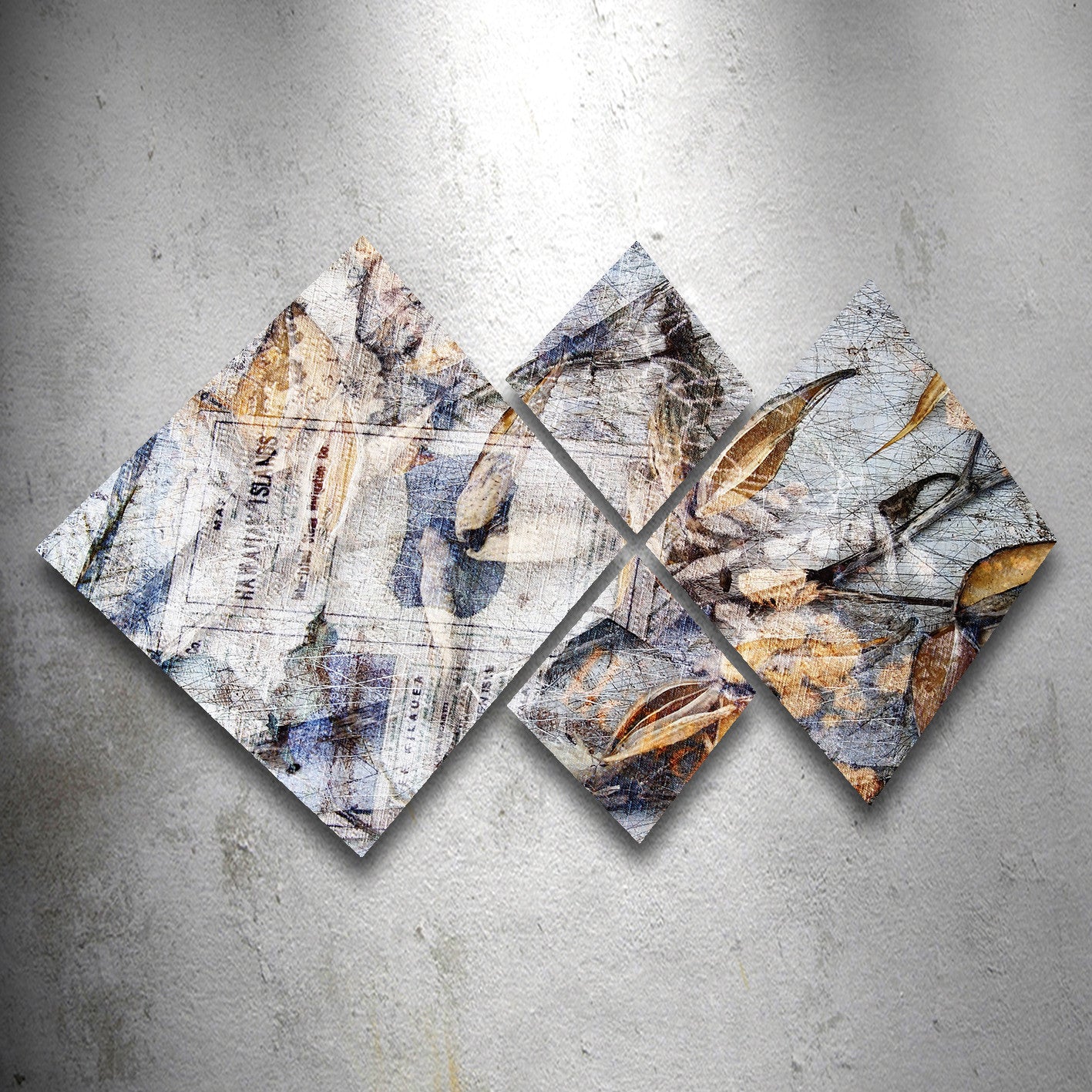 Conjunto Decorativo MDF Multicolor 4 Peças - Impressão UV Premium para Parede