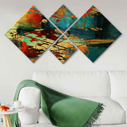 Conjunto Decorativo MDF Multicolor 4 Peças - Impressão UV Premium para Parede
