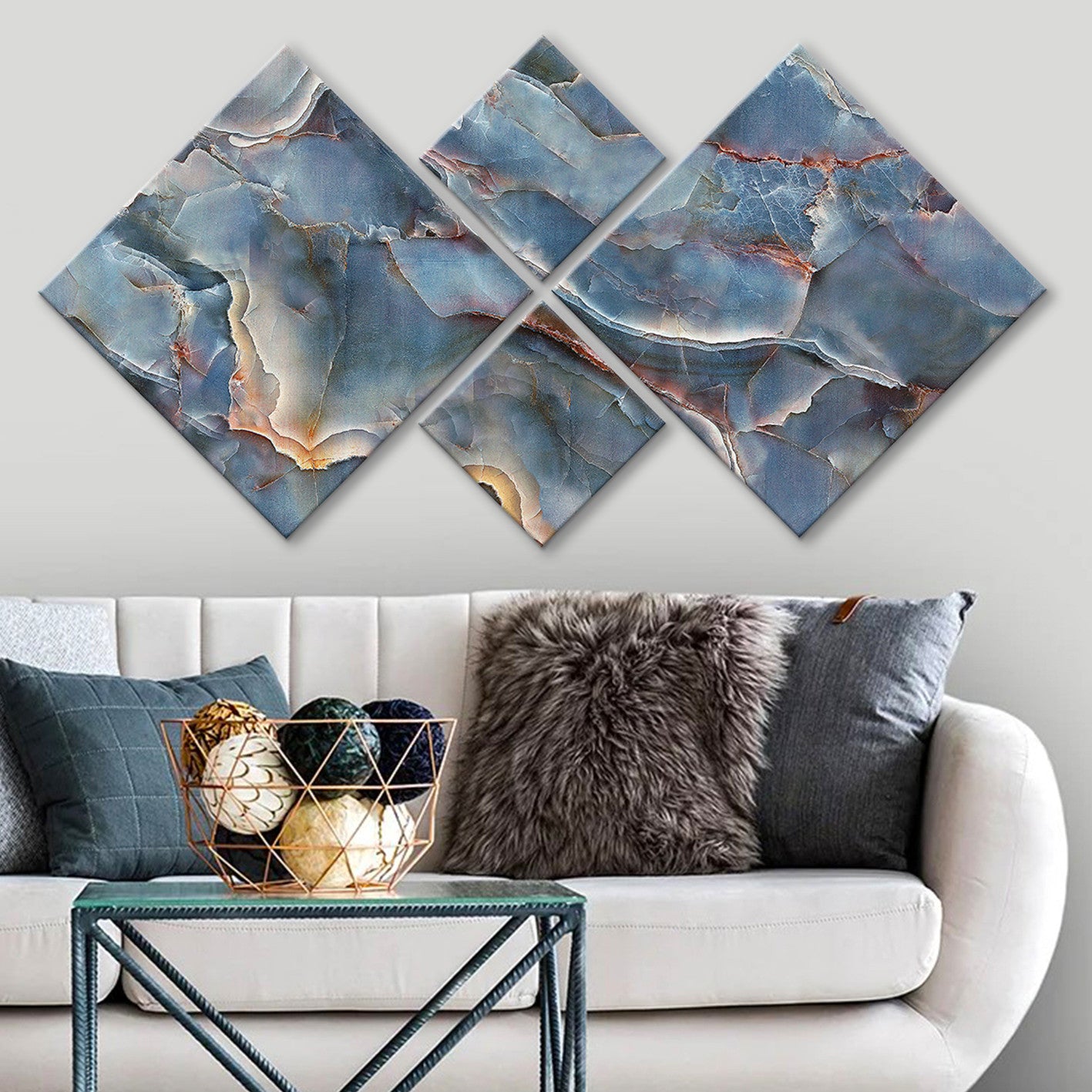 Conjunto Decorativo MDF Multicolor 4 Peças - Impressão UV Premium para Parede