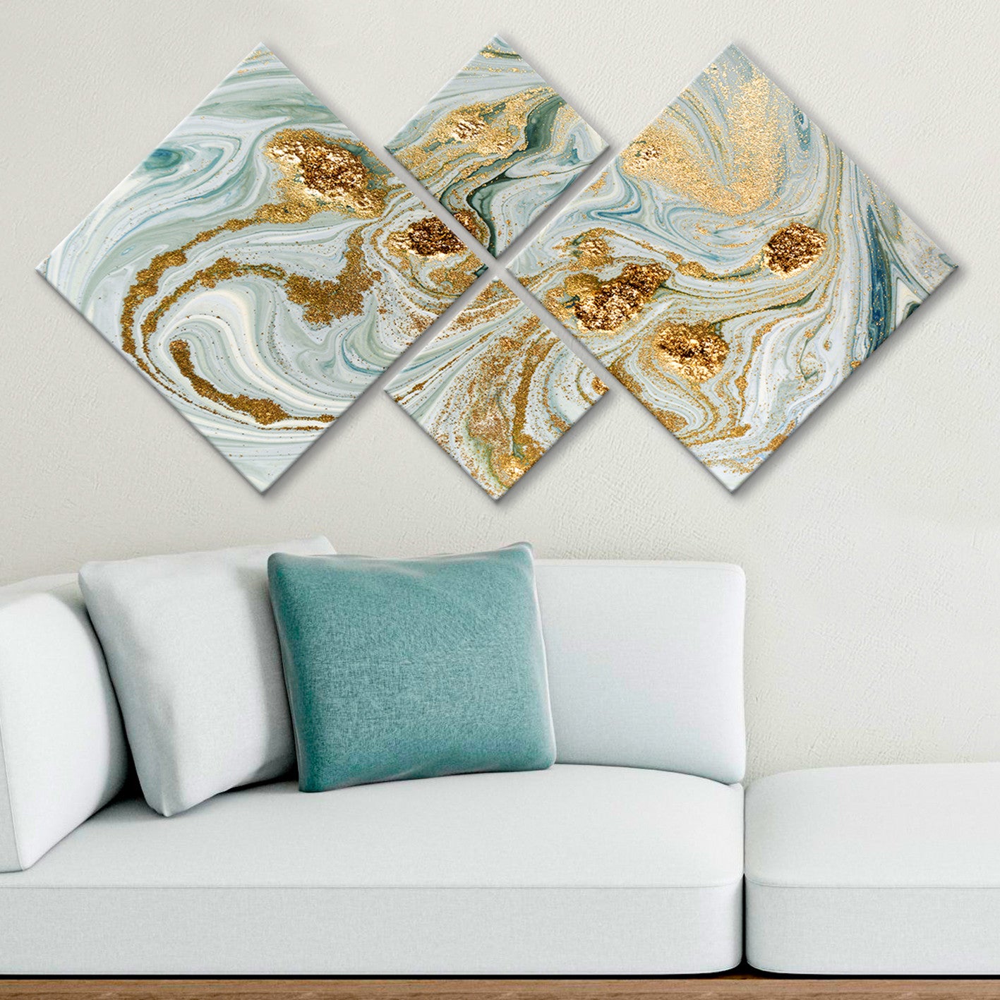 Conjunto Decorativo MDF Multicolor 4 Peças - Impressão UV Premium para Parede