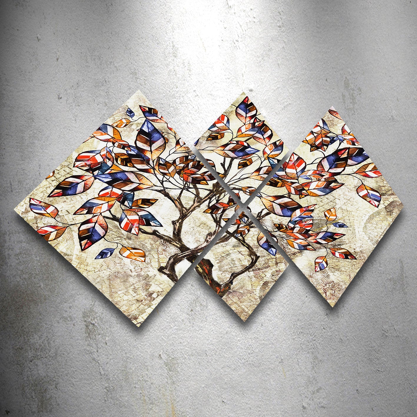 Conjunto Decorativo MDF Multicolor 4 Peças - Impressão UV Premium para Parede