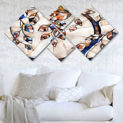 Conjunto Decorativo MDF Multicolor 4 Peças - Impressão UV Premium para Parede