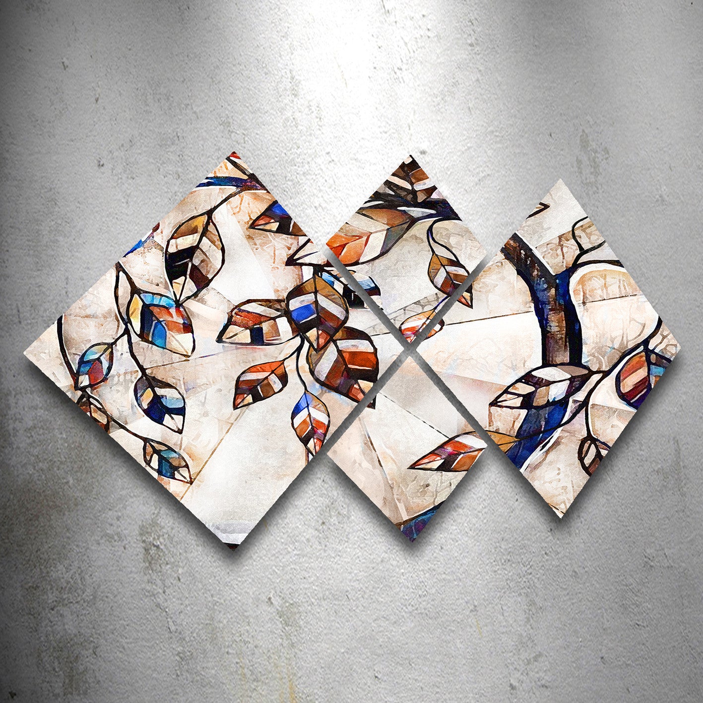 Conjunto Decorativo MDF Multicolor 4 Peças - Impressão UV Premium para Parede