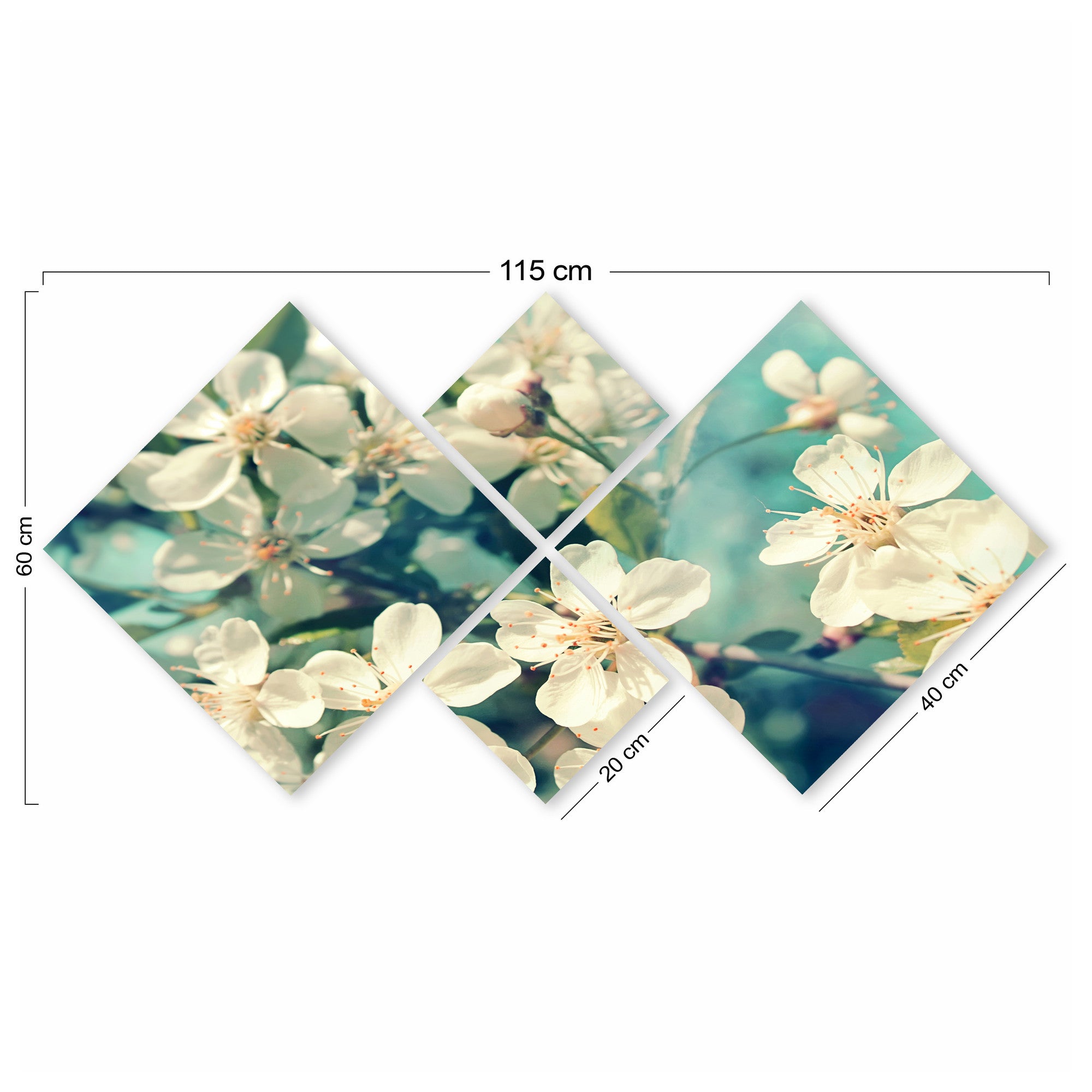 Conjunto Decorativo MDF Multicolor 4 Peças - Impressão UV Premium para Parede