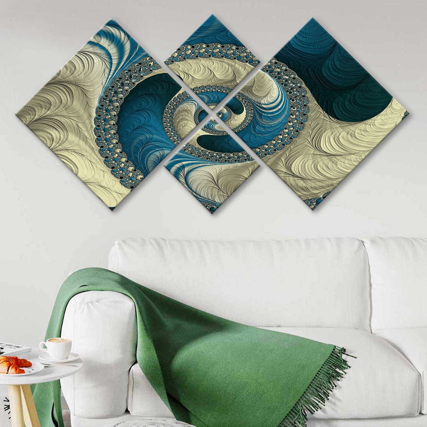 Conjunto Decorativo MDF Multicolor 4 Peças - Impressão UV Premium para Parede