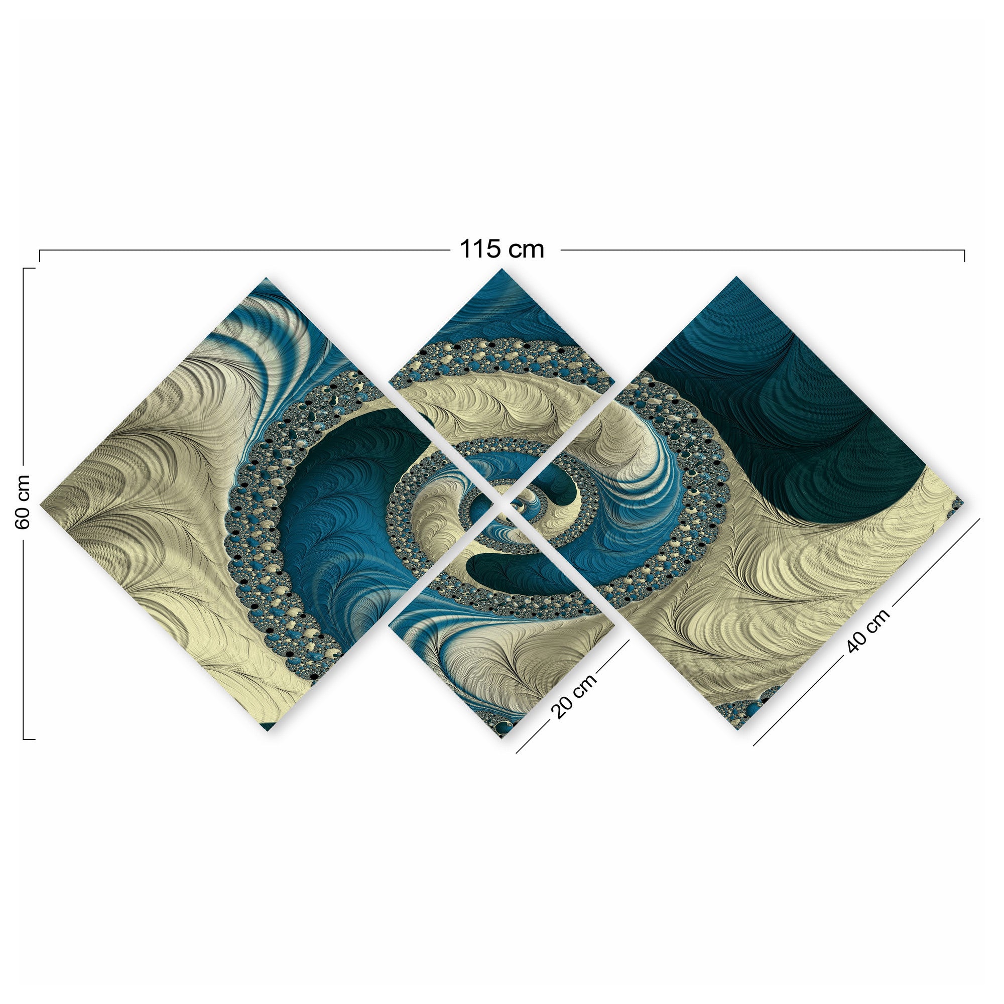 Conjunto Decorativo MDF Multicolor 4 Peças - Impressão UV Premium para Parede