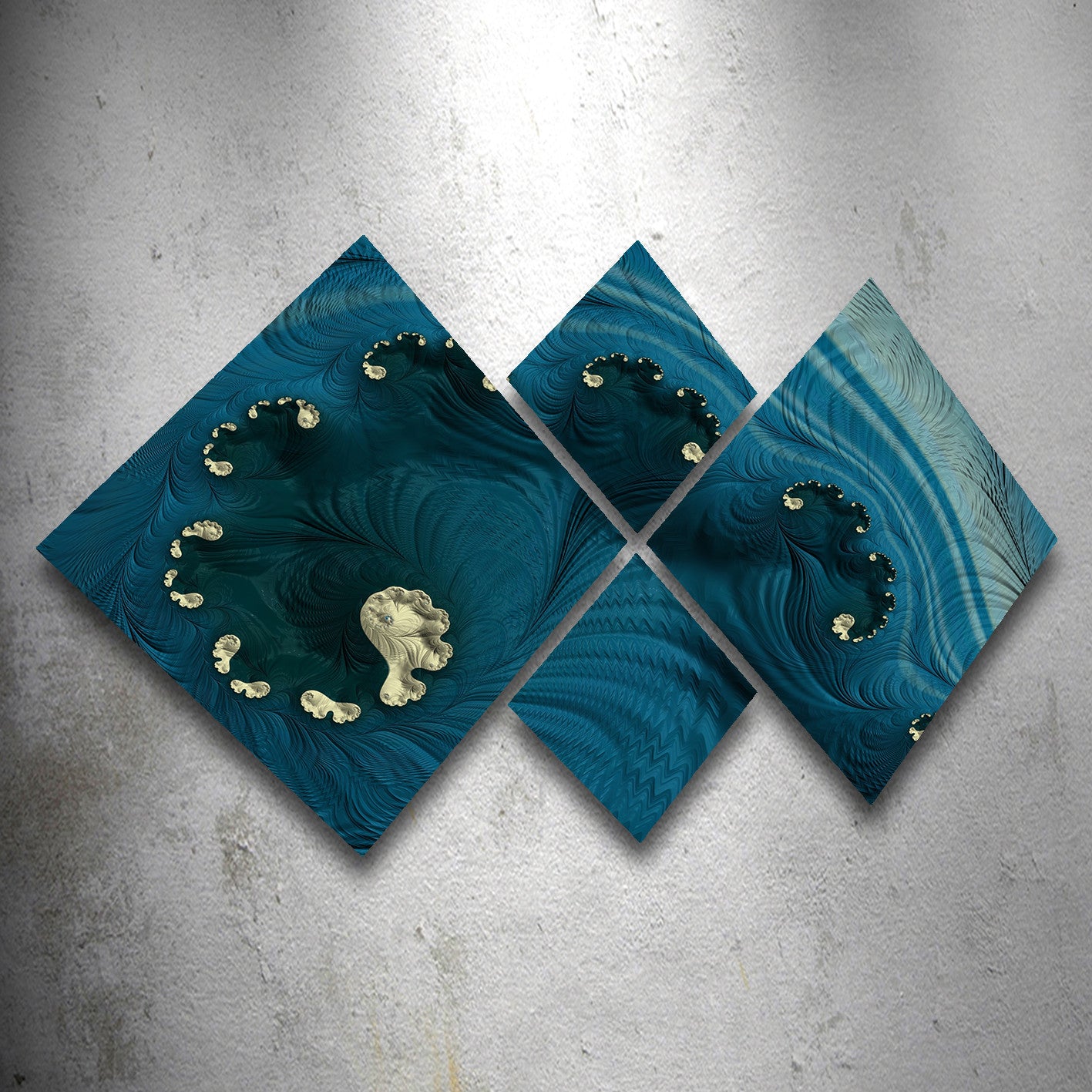 Conjunto Decorativo MDF Multicolor 4 Peças - Impressão UV Premium para Parede