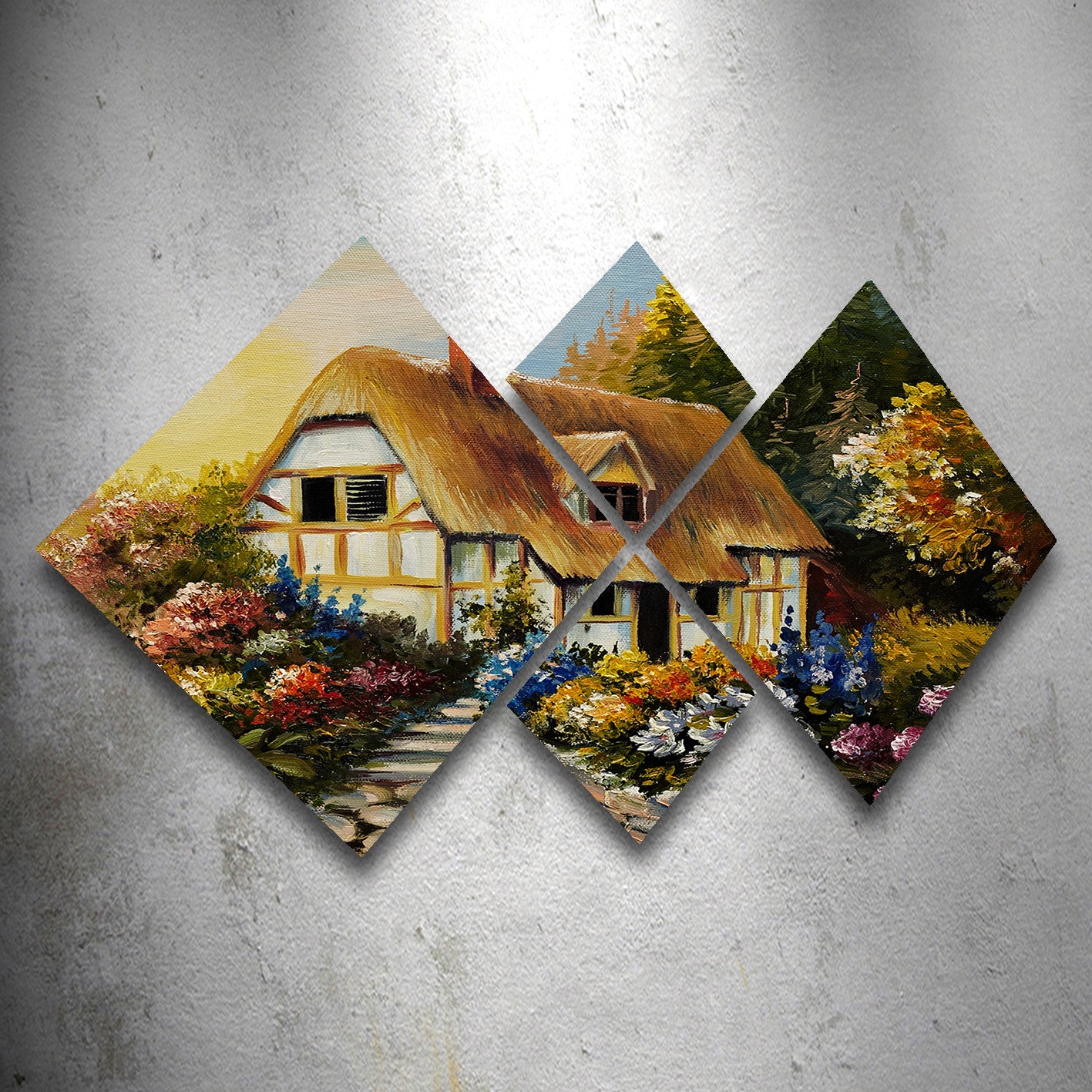 Conjunto Decorativo MDF Multicolor 4 Peças - Impressão UV Premium para Parede