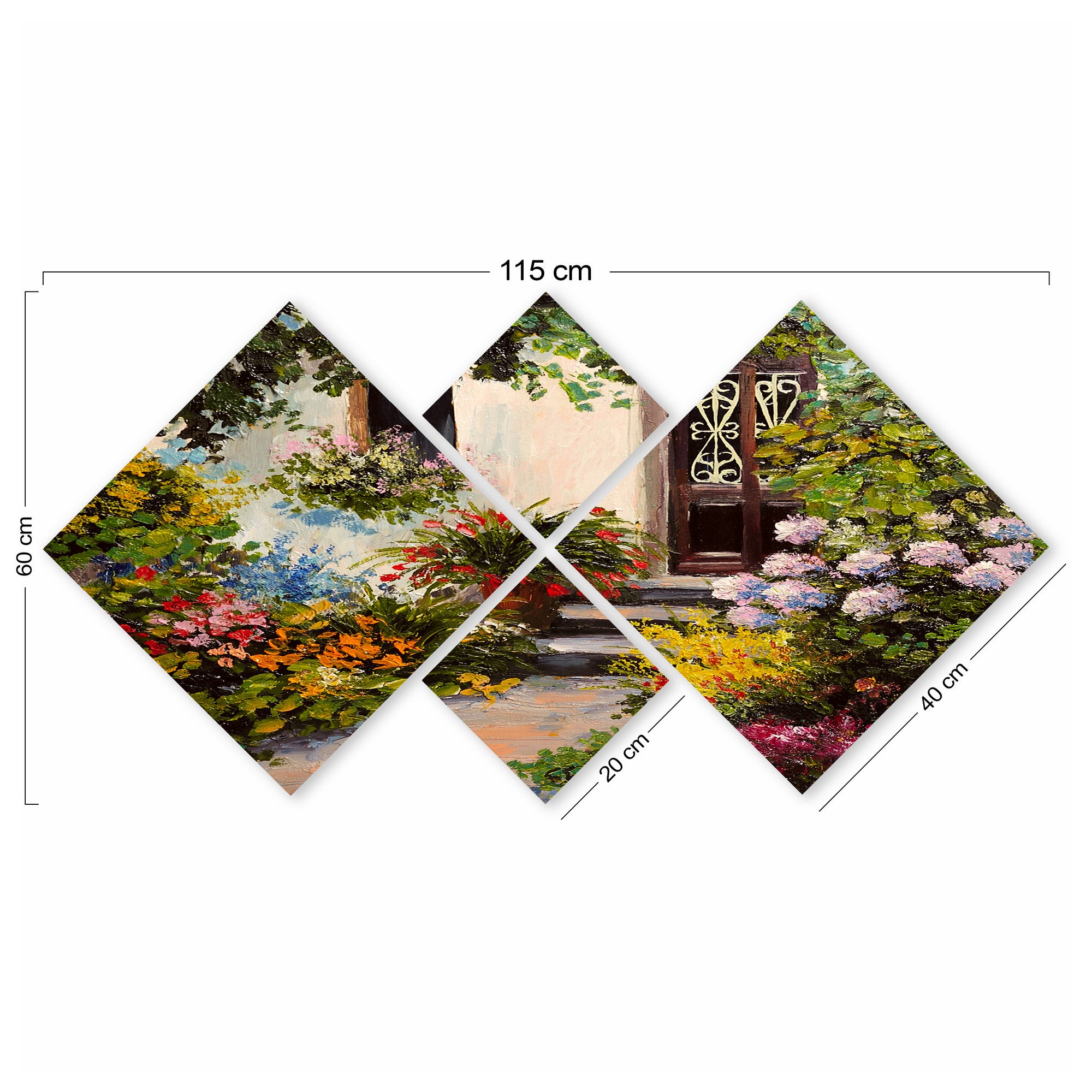 Conjunto Decorativo MDF Multicolor 4 Peças - Impressão UV Premium para Parede