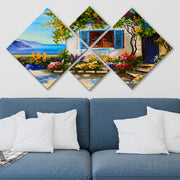 Conjunto Decorativo MDF Multicolor 4 Peças - Impressão UV Premium para Parede