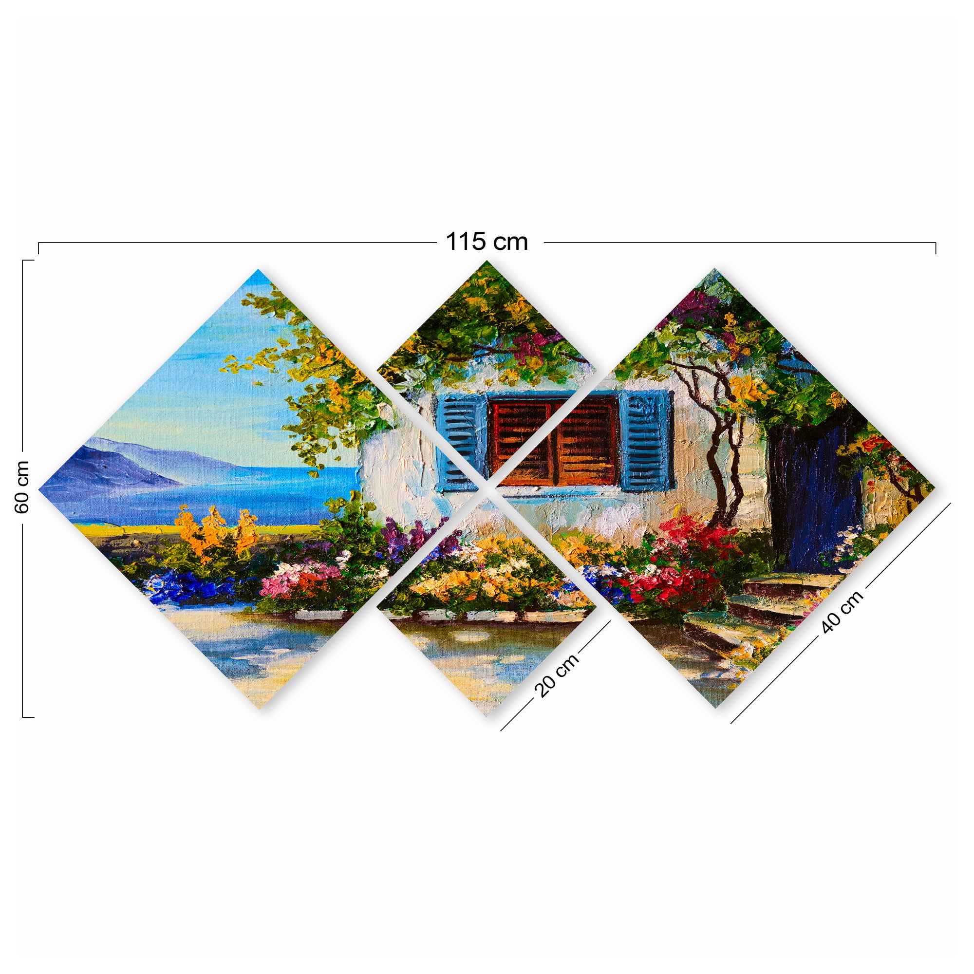 Conjunto Decorativo MDF Multicolor 4 Peças - Impressão UV Premium para Parede