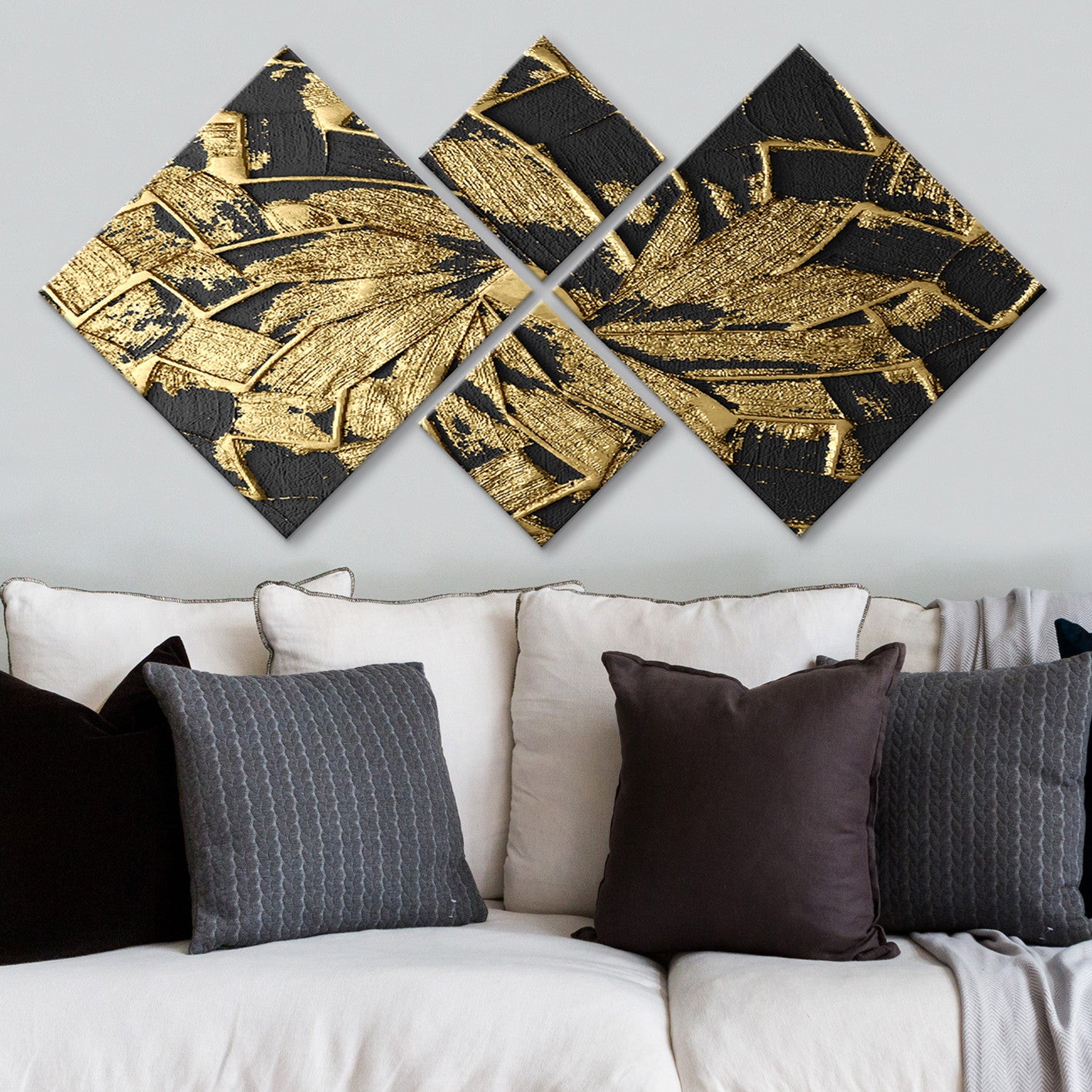 Conjunto Decorativo MDF Multicolor 4 Peças - Impressão UV Premium para Parede