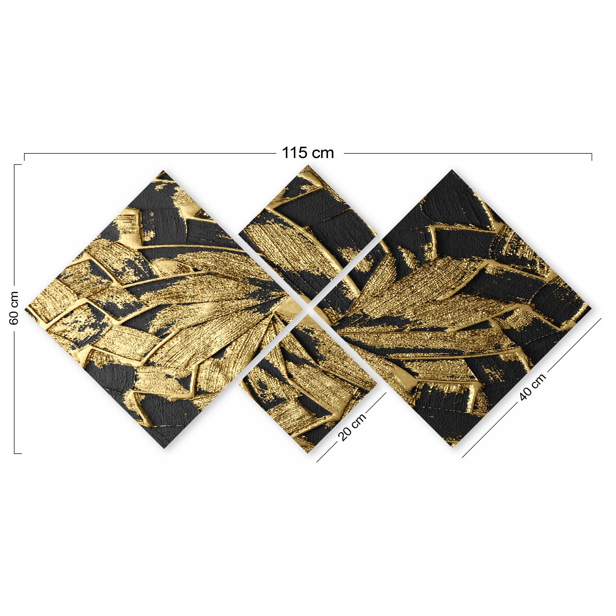 Conjunto Decorativo MDF Multicolor 4 Peças - Impressão UV Premium para Parede