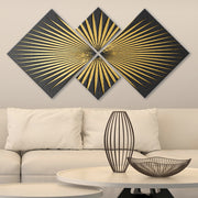 Conjunto Decorativo MDF Multicolor 4 Peças - Impressão UV Premium para Parede