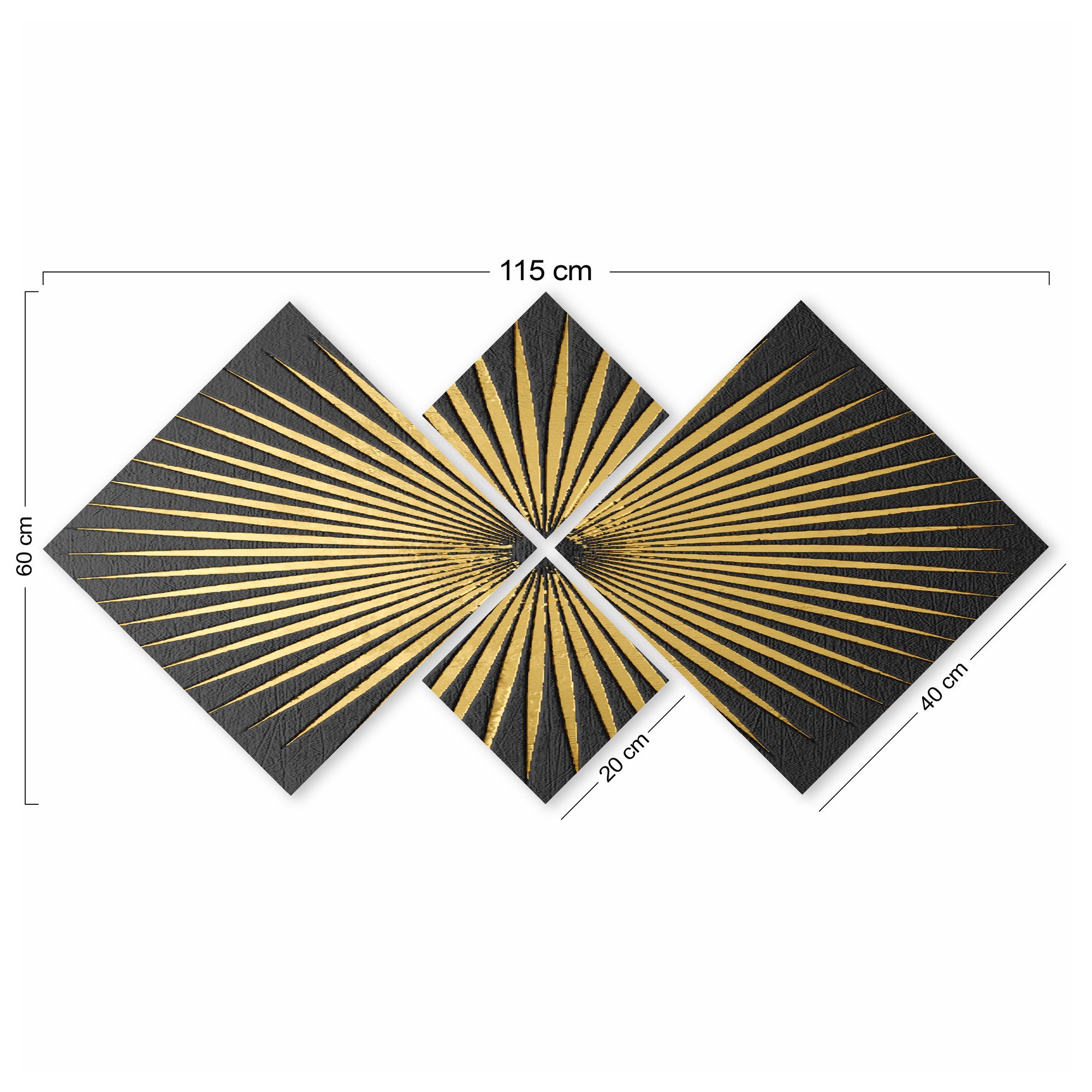 Conjunto Decorativo MDF Multicolor 4 Peças - Impressão UV Premium para Parede