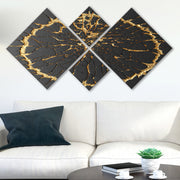 Conjunto Decorativo MDF Multicolor 4 Peças - Impressão UV Premium para Parede