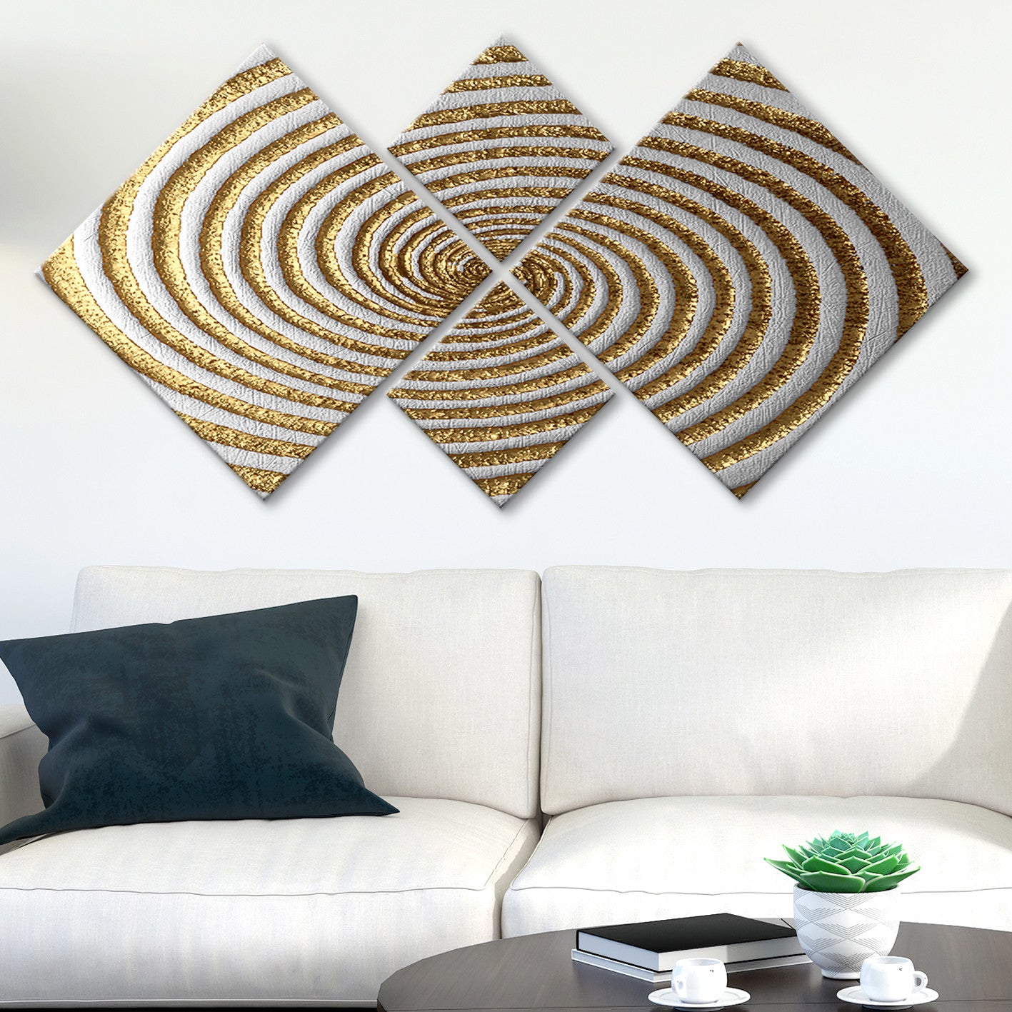 Conjunto Decorativo MDF Multicolor 4 Peças - Impressão UV Premium para Parede