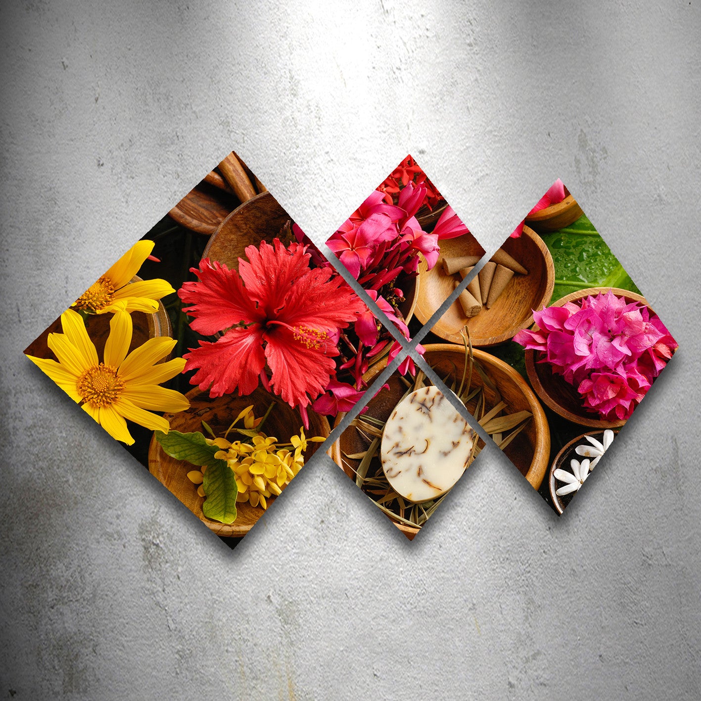 Conjunto Decorativo MDF Multicolor 4 Peças - Impressão UV Premium para Parede