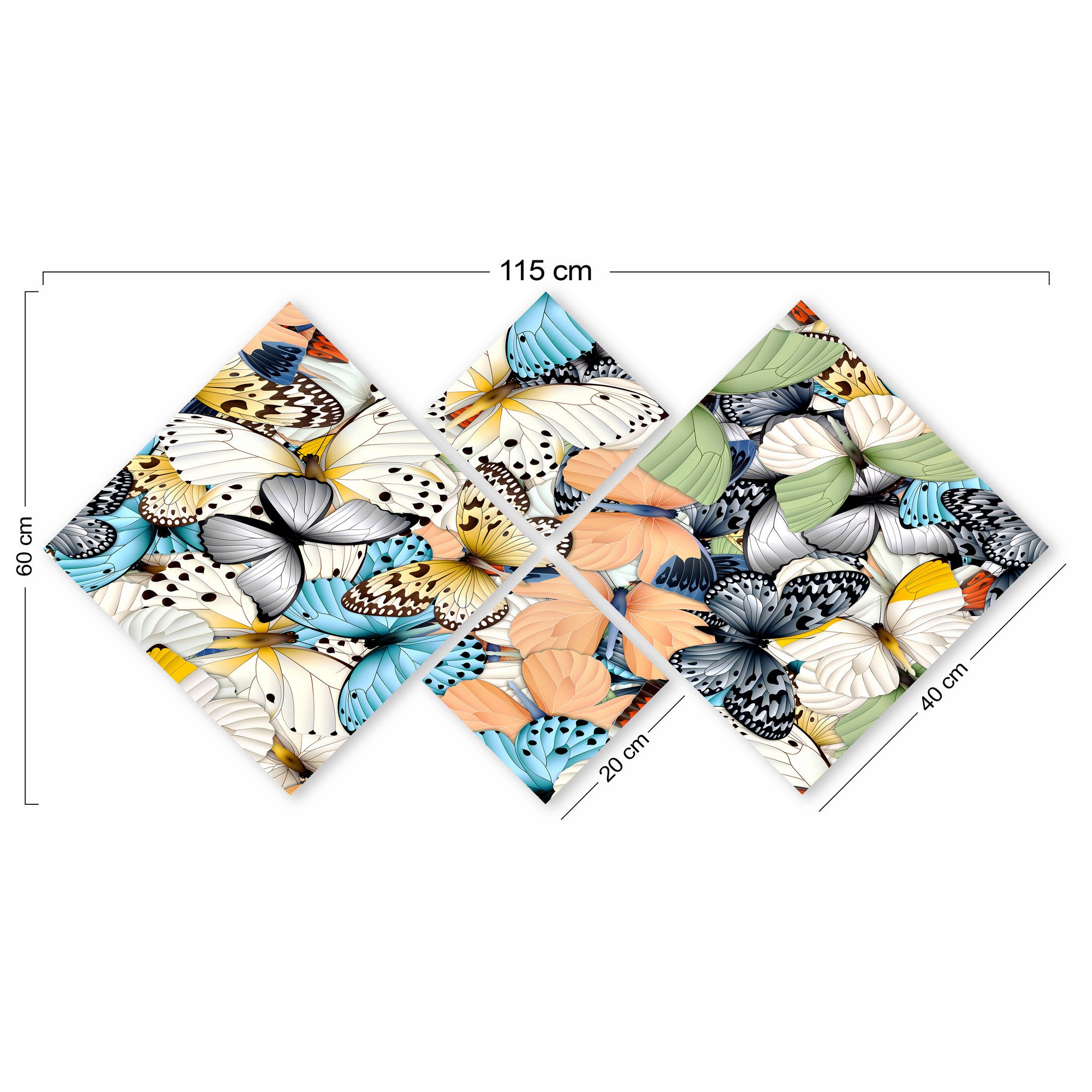 Conjunto Decorativo MDF Multicolor 4 Peças - Impressão UV Premium para Parede