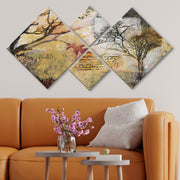 Conjunto Decorativo MDF Multicolor 4 Peças - Impressão UV Premium para Parede