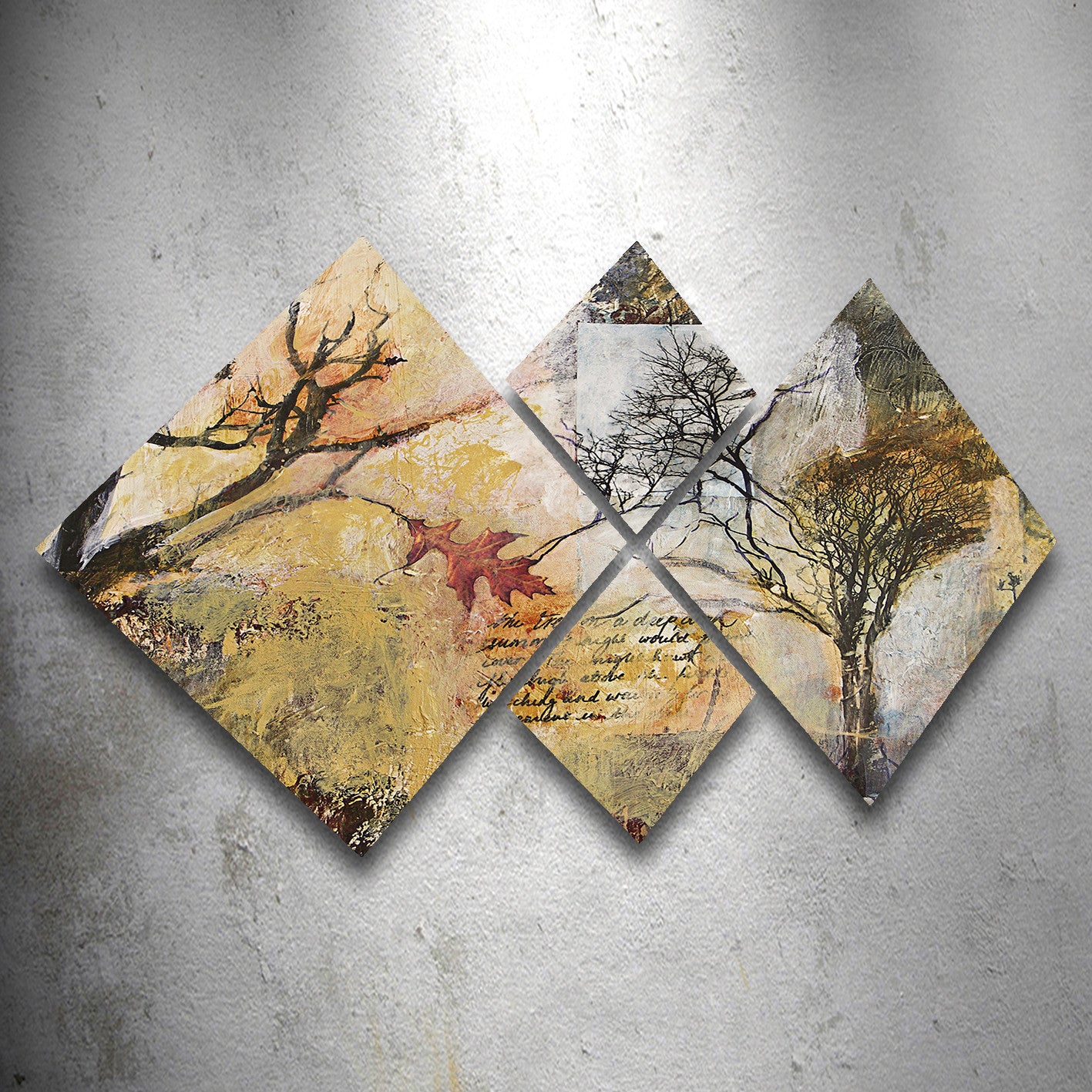 Conjunto Decorativo MDF Multicolor 4 Peças - Impressão UV Premium para Parede