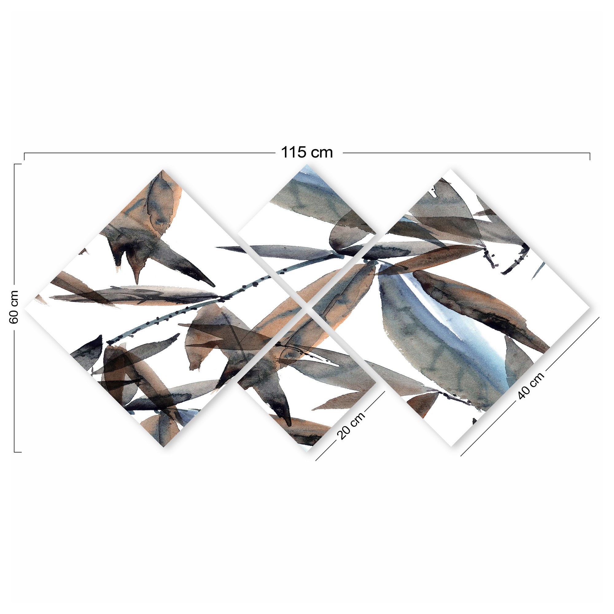 Conjunto Decorativo MDF Multicolor 4 Peças - Impressão UV Premium para Parede