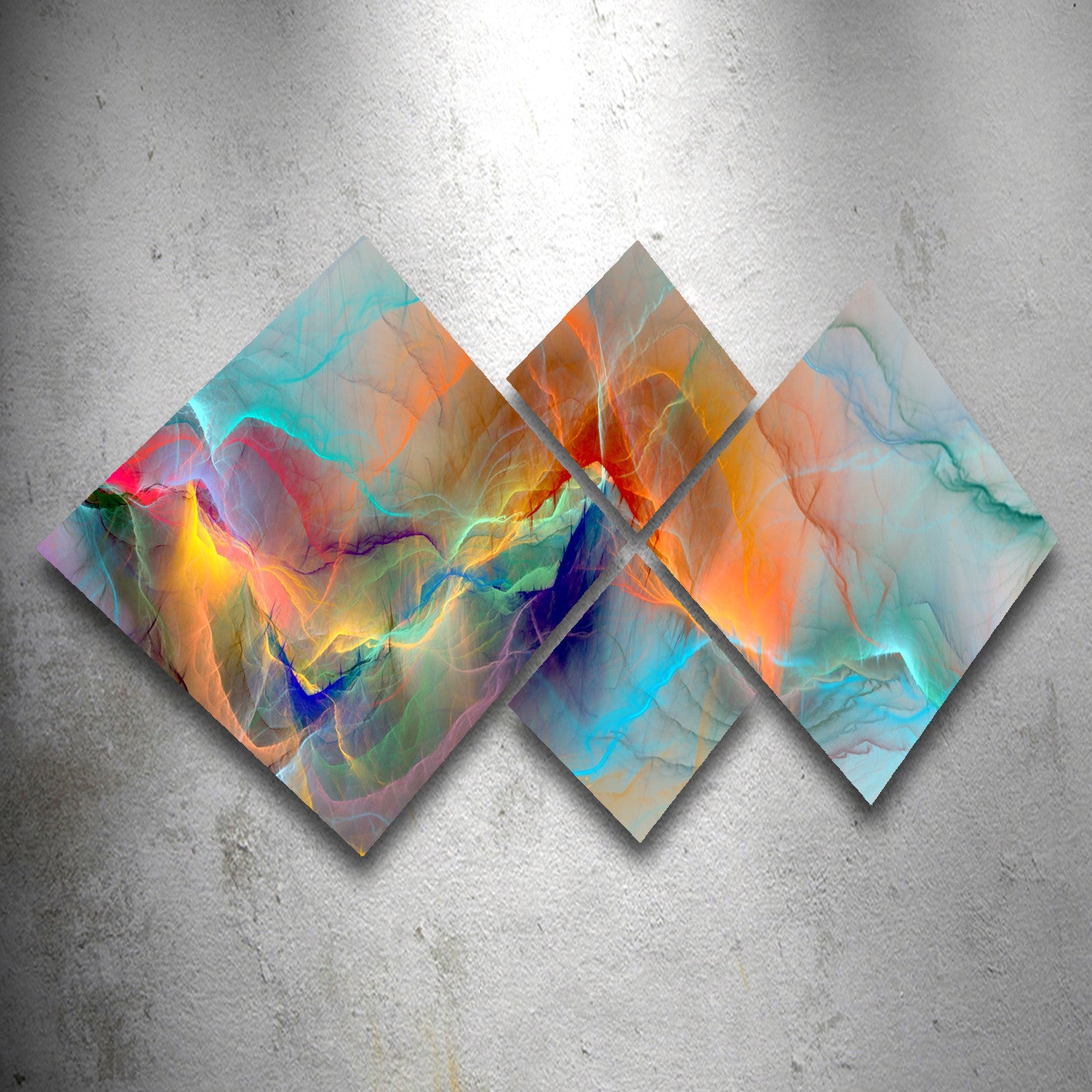 Conjunto Decorativo MDF Multicolor 4 Peças - Impressão UV Premium para Parede