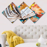 Conjunto Decorativo MDF Multicolor 4 Peças - Impressão UV Premium para Parede