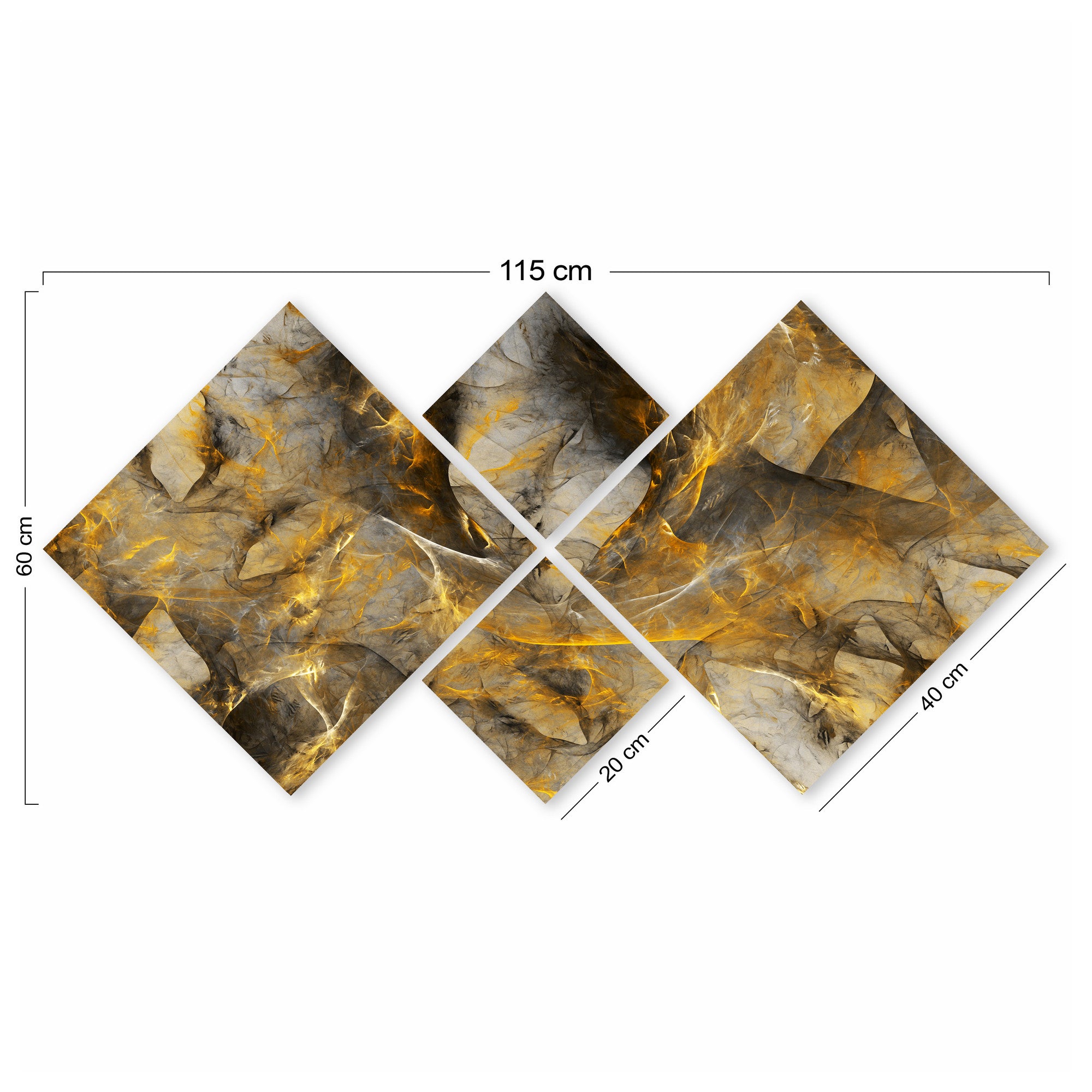 Conjunto Decorativo MDF Multicolor 4 Peças - Impressão UV Premium para Parede