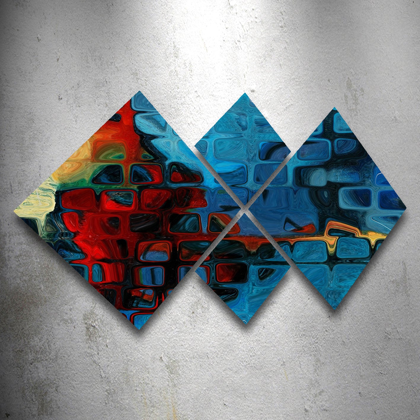 Conjunto Decorativo MDF Multicolor 4 Peças - Impressão UV Premium para Parede