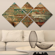 Conjunto Decorativo MDF Multicolor 4 Peças - Impressão UV Premium para Parede