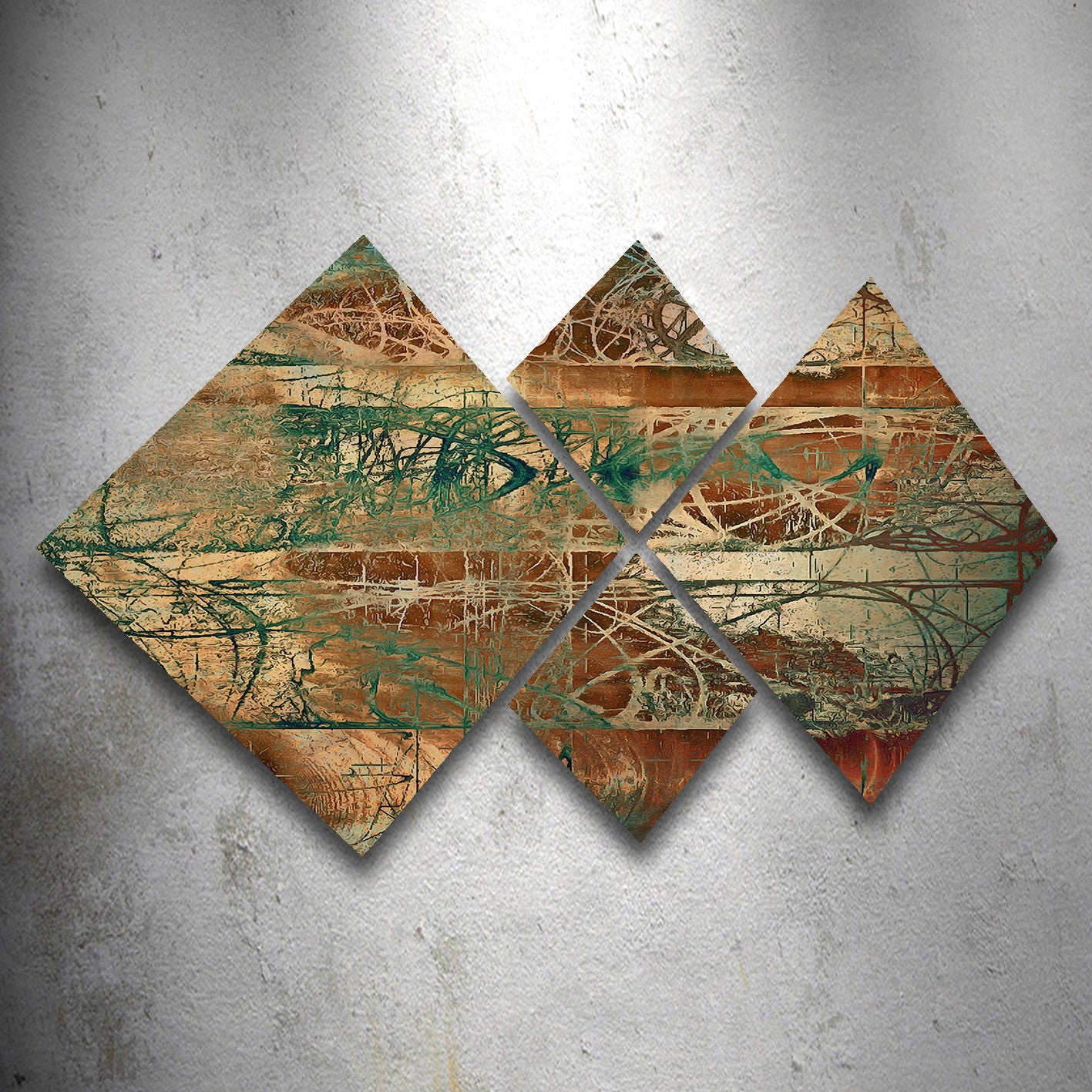 Conjunto Decorativo MDF Multicolor 4 Peças - Impressão UV Premium para Parede