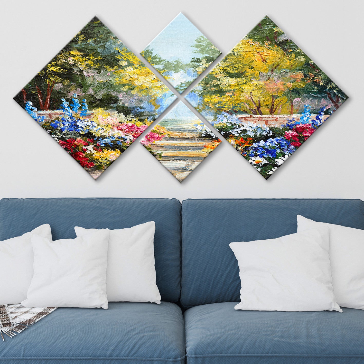 Conjunto Decorativo MDF Multicolor 4 Peças - Impressão UV Premium para Parede