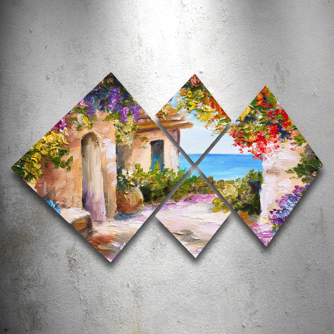 Conjunto Decorativo MDF Multicolor 4 Peças - Impressão UV Premium para Parede