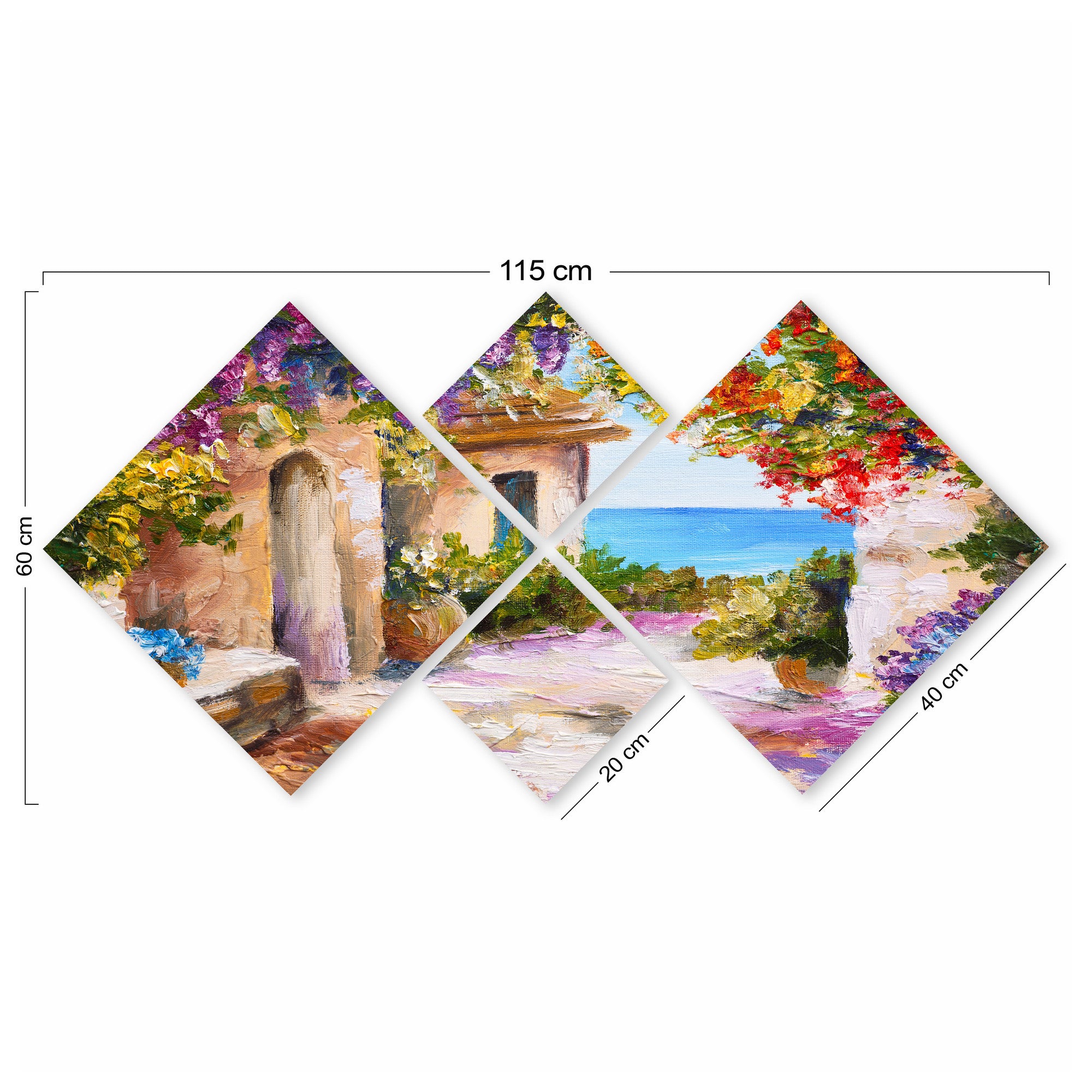 Conjunto Decorativo MDF Multicolor 4 Peças - Impressão UV Premium para Parede