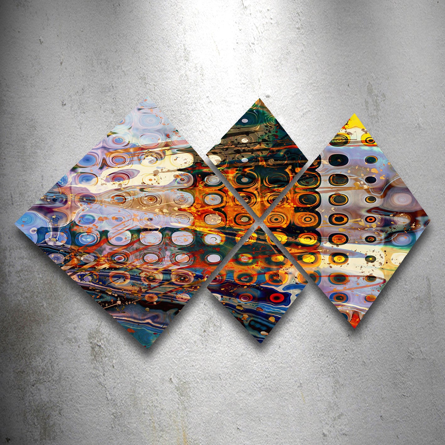 Conjunto Decorativo MDF Multicolor 4 Peças - Impressão UV Premium para Parede