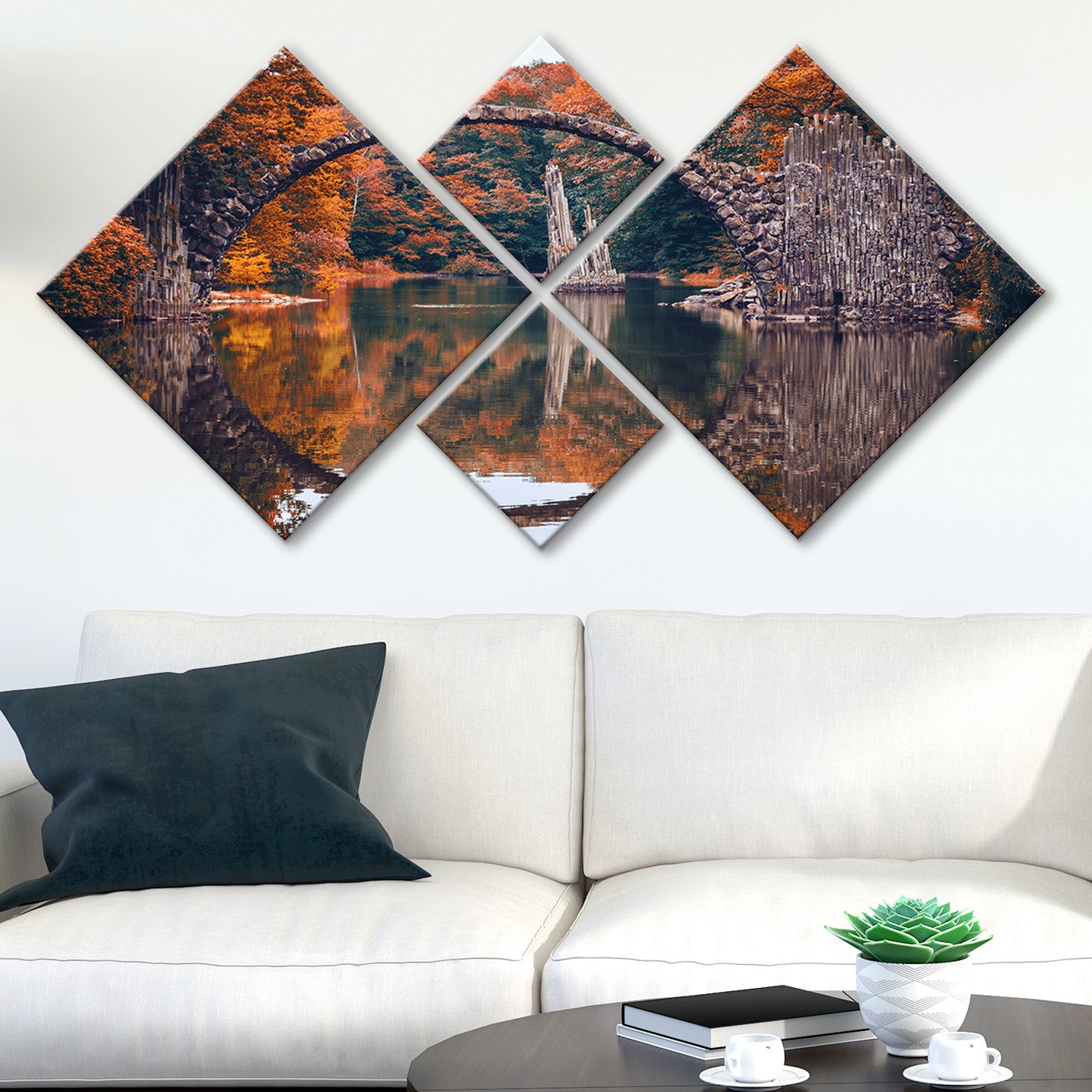 Conjunto Decorativo MDF Multicolor 4 Peças - Impressão UV Premium para Parede