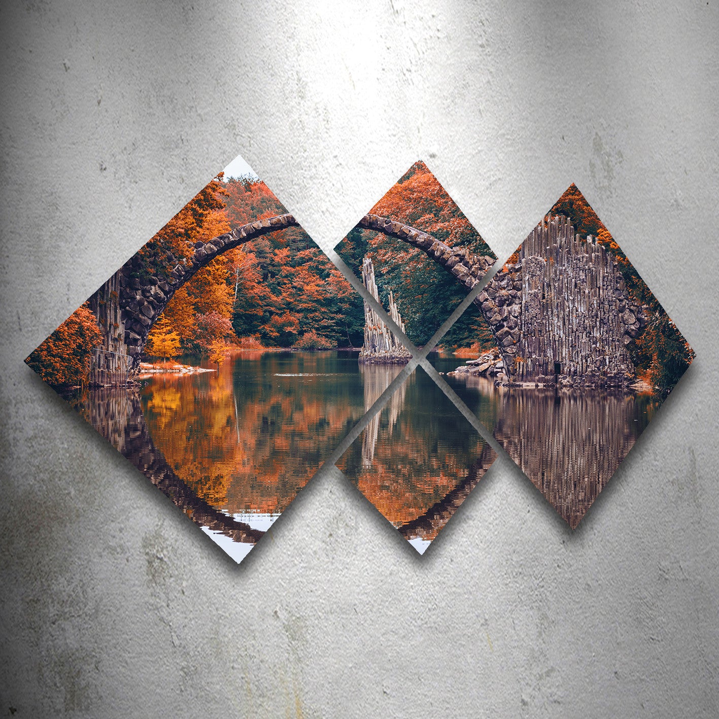 Conjunto Decorativo MDF Multicolor 4 Peças - Impressão UV Premium para Parede