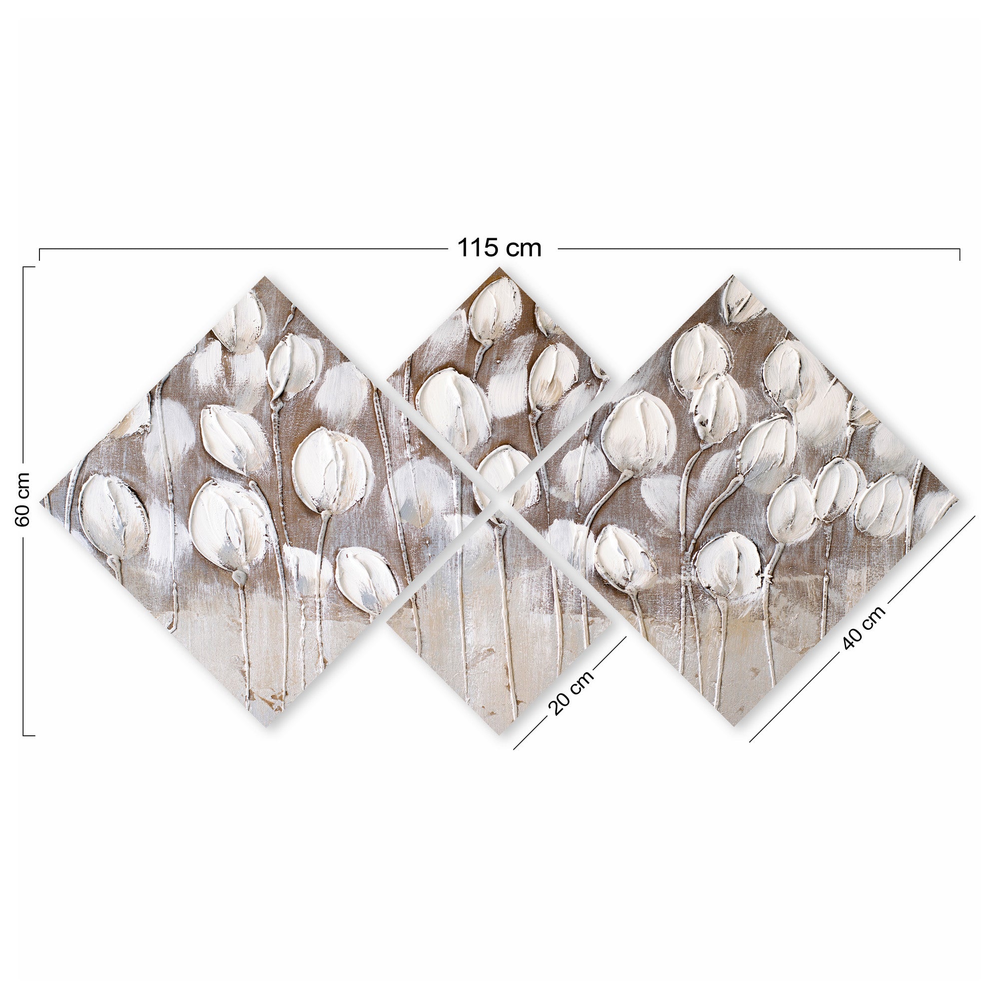 Conjunto Decorativo MDF Multicolor 4 Peças - Impressão UV Premium para Parede