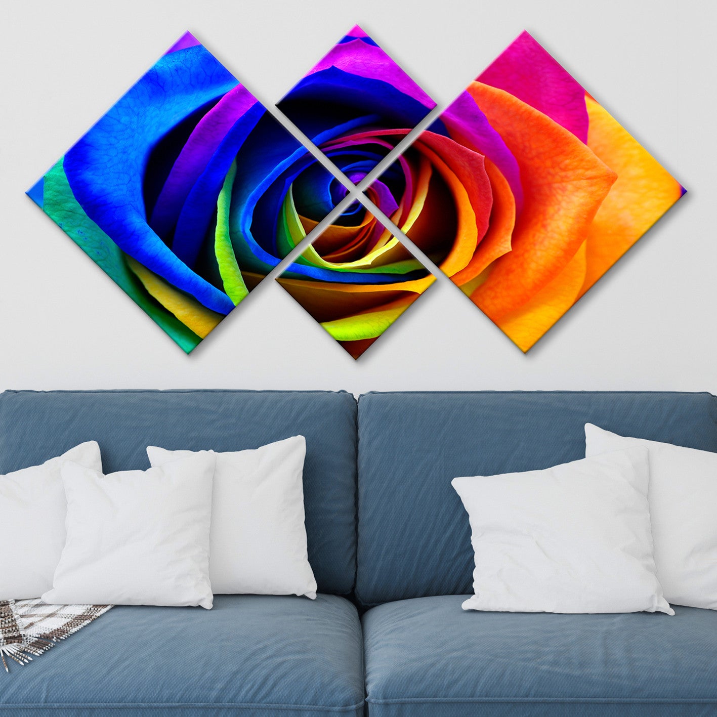 Conjunto Decorativo MDF Multicolor 4 Peças - Impressão UV Premium para Parede