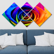 Conjunto Decorativo MDF Multicolor 4 Peças - Impressão UV Premium para Parede