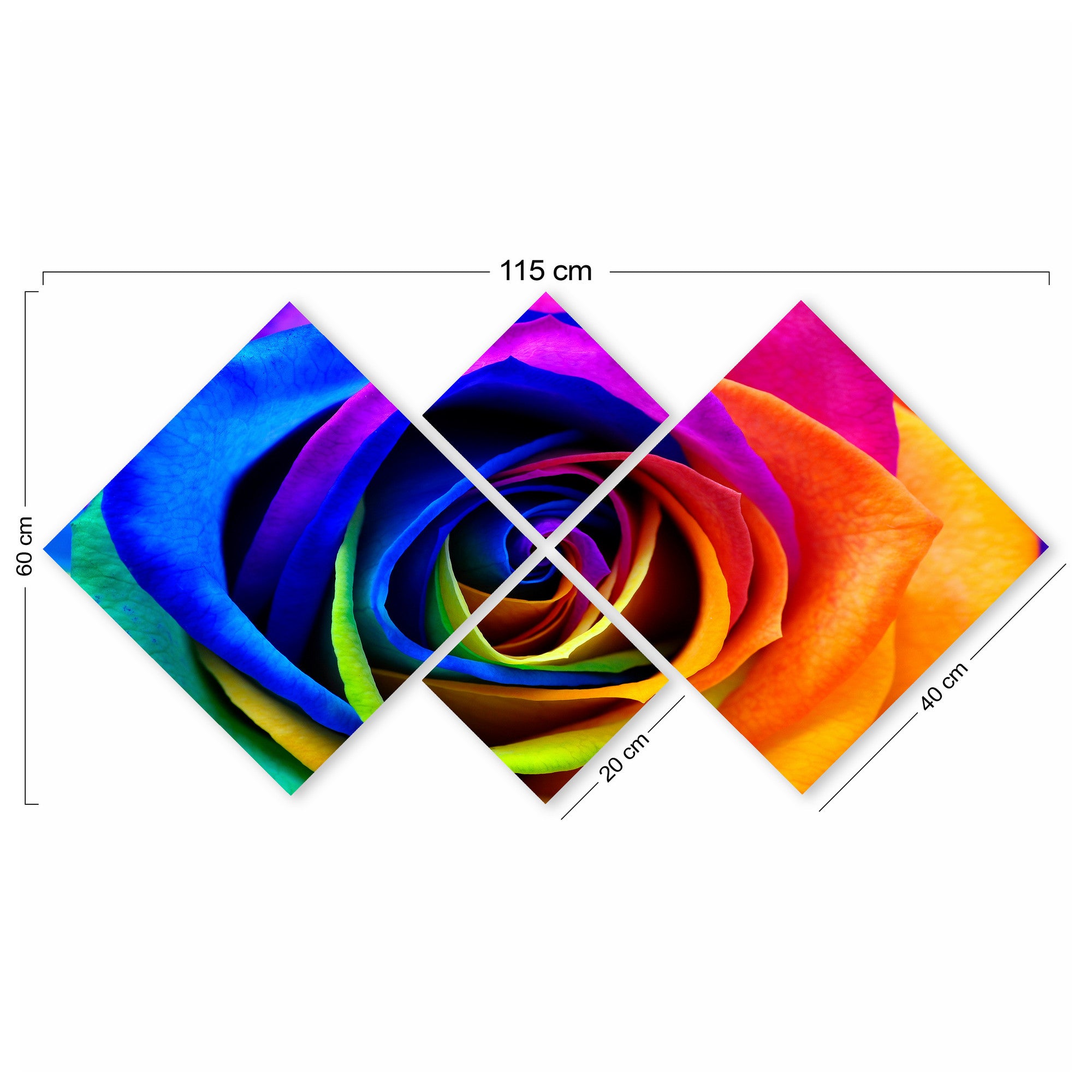 Conjunto Decorativo MDF Multicolor 4 Peças - Impressão UV Premium para Parede