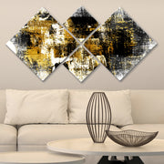 Conjunto Decorativo MDF Multicolor 4 Peças - Impressão UV Premium para Parede