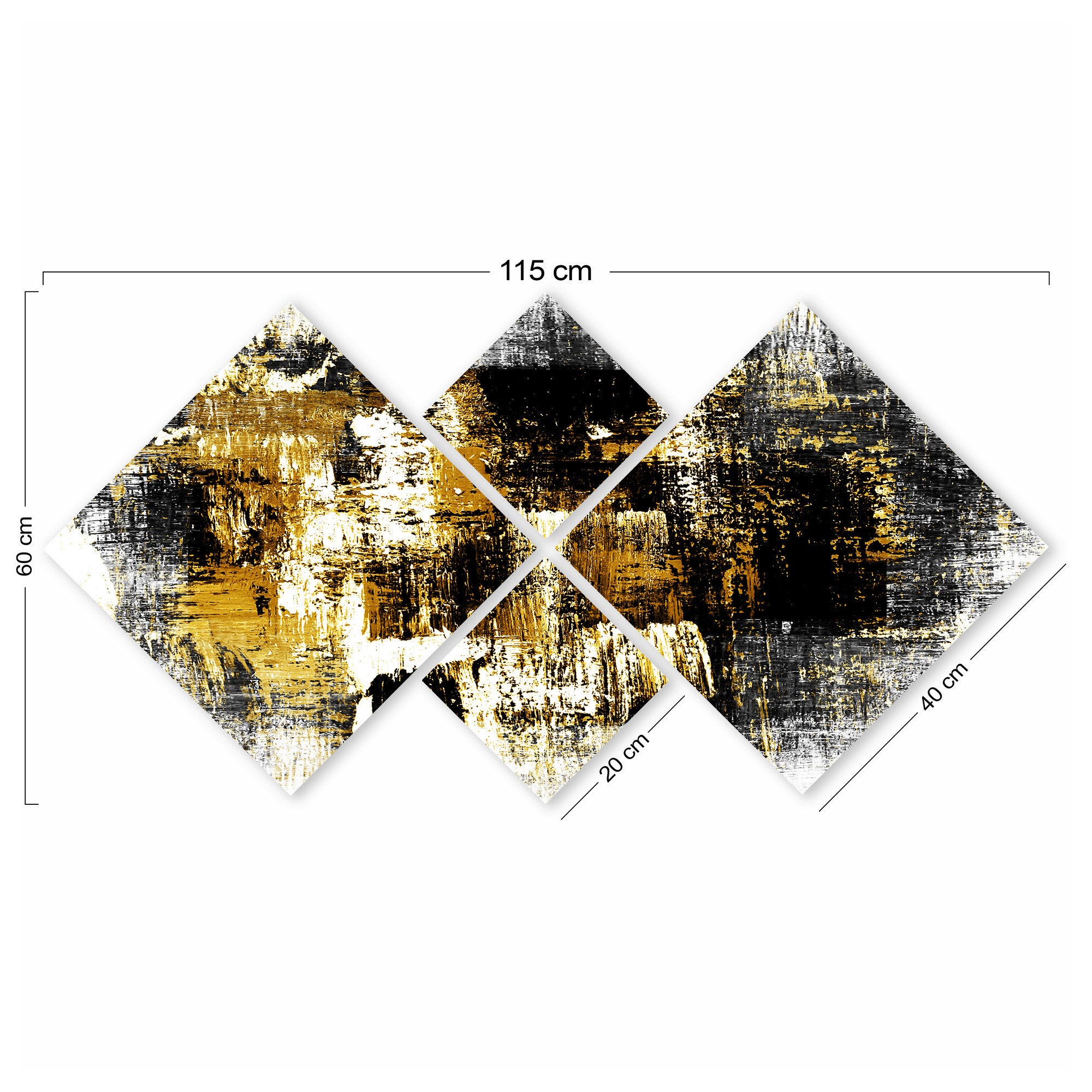 Conjunto Decorativo MDF Multicolor 4 Peças - Impressão UV Premium para Parede