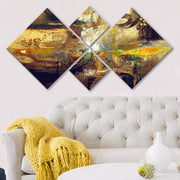 Conjunto Decorativo MDF Multicolor 4 Peças - Impressão UV Premium para Parede