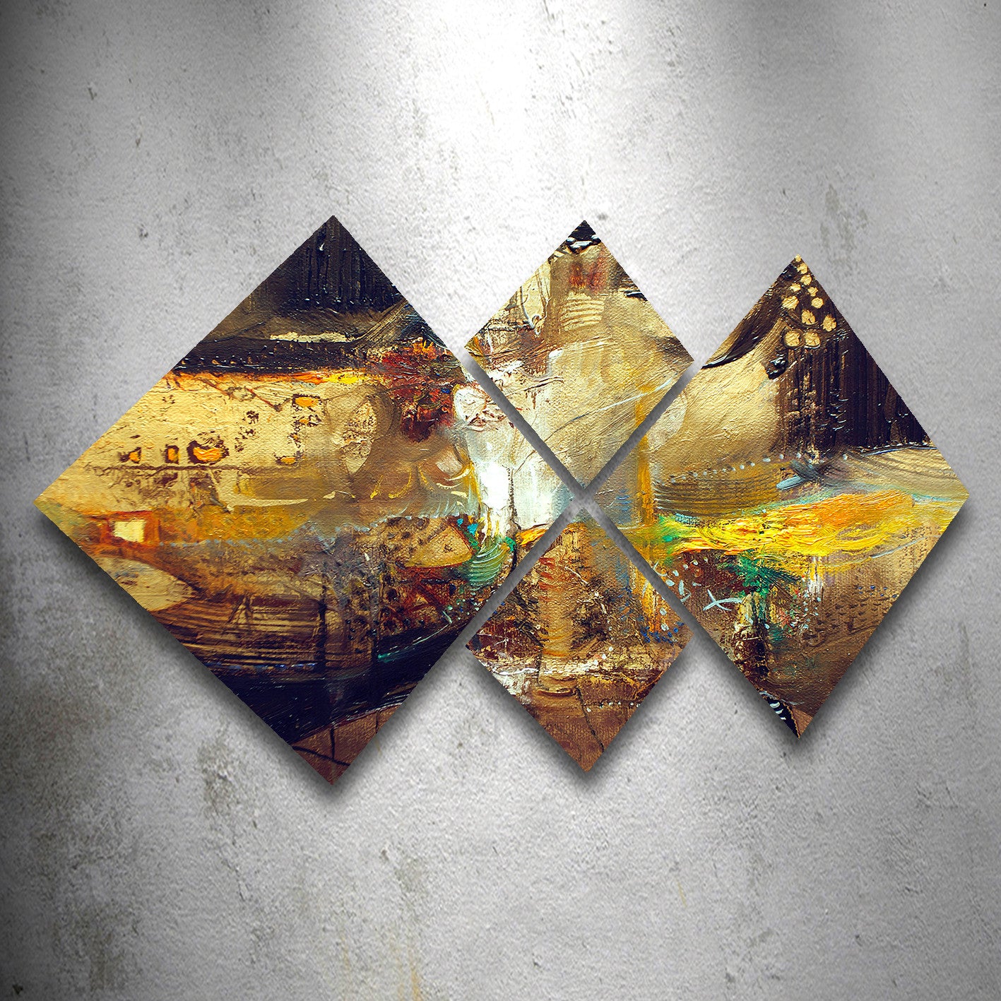 Conjunto Decorativo MDF Multicolor 4 Peças - Impressão UV Premium para Parede