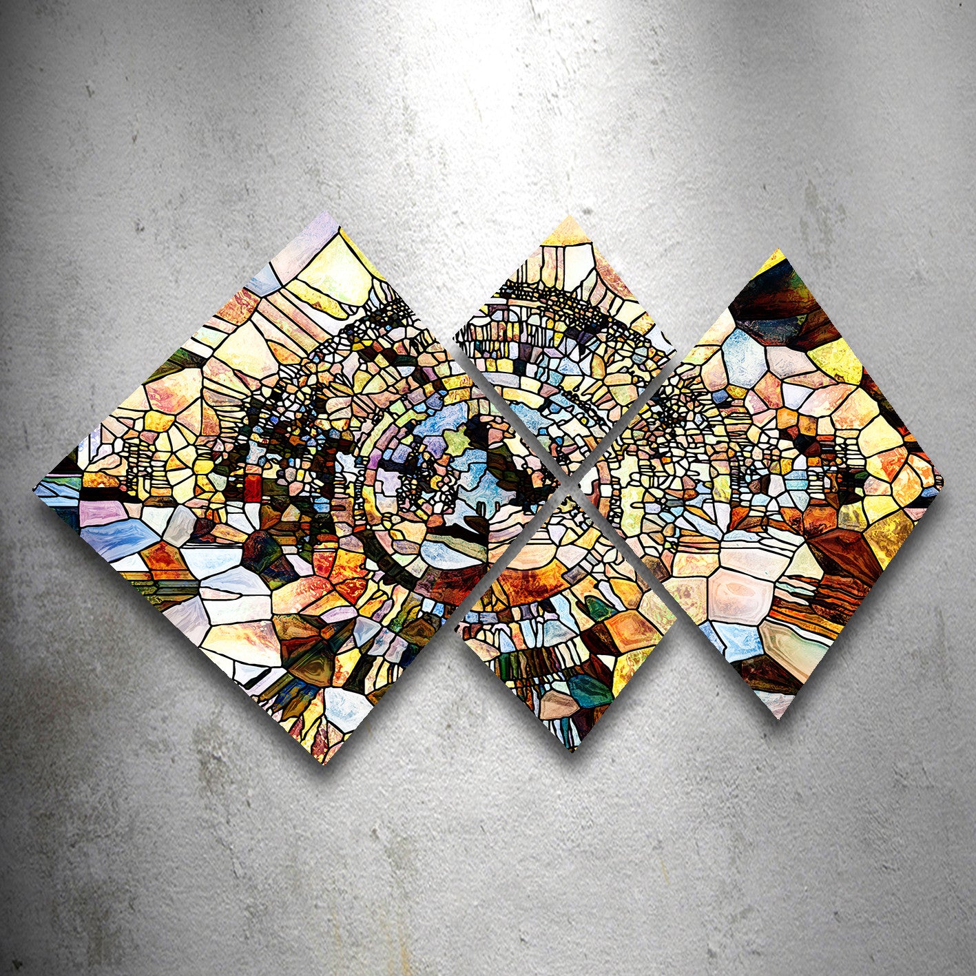 Conjunto Decorativo MDF Multicolor 4 Peças - Impressão UV Premium para Parede