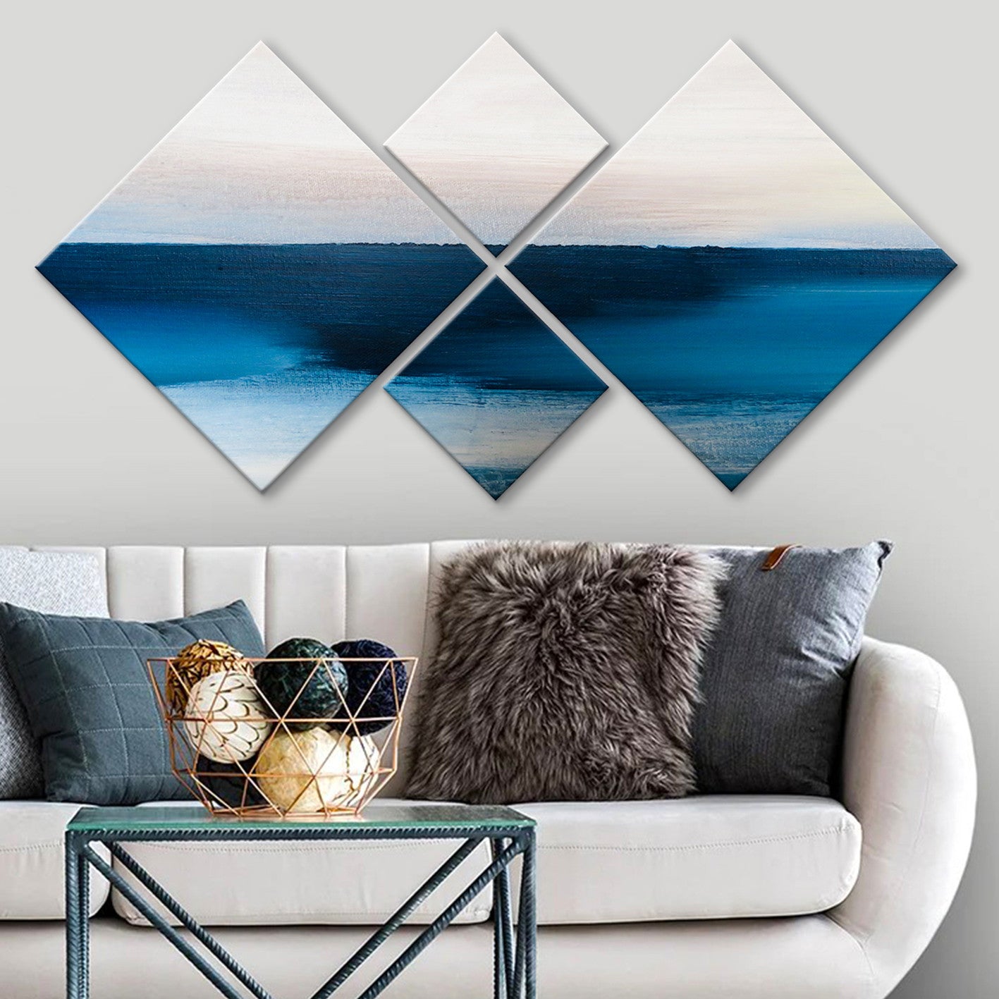 Conjunto Decorativo MDF Multicolor 4 Peças - Impressão UV Premium para Parede