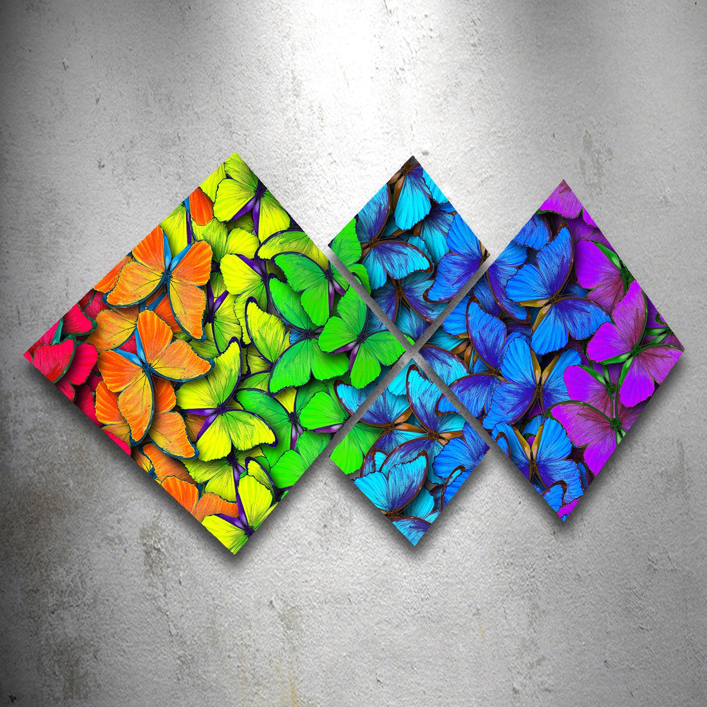 Conjunto Decorativo MDF Multicolor 4 Peças - Impressão UV Premium para Parede