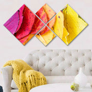 Conjunto Decorativo MDF Multicolor 4 Peças - Impressão UV Premium para Parede